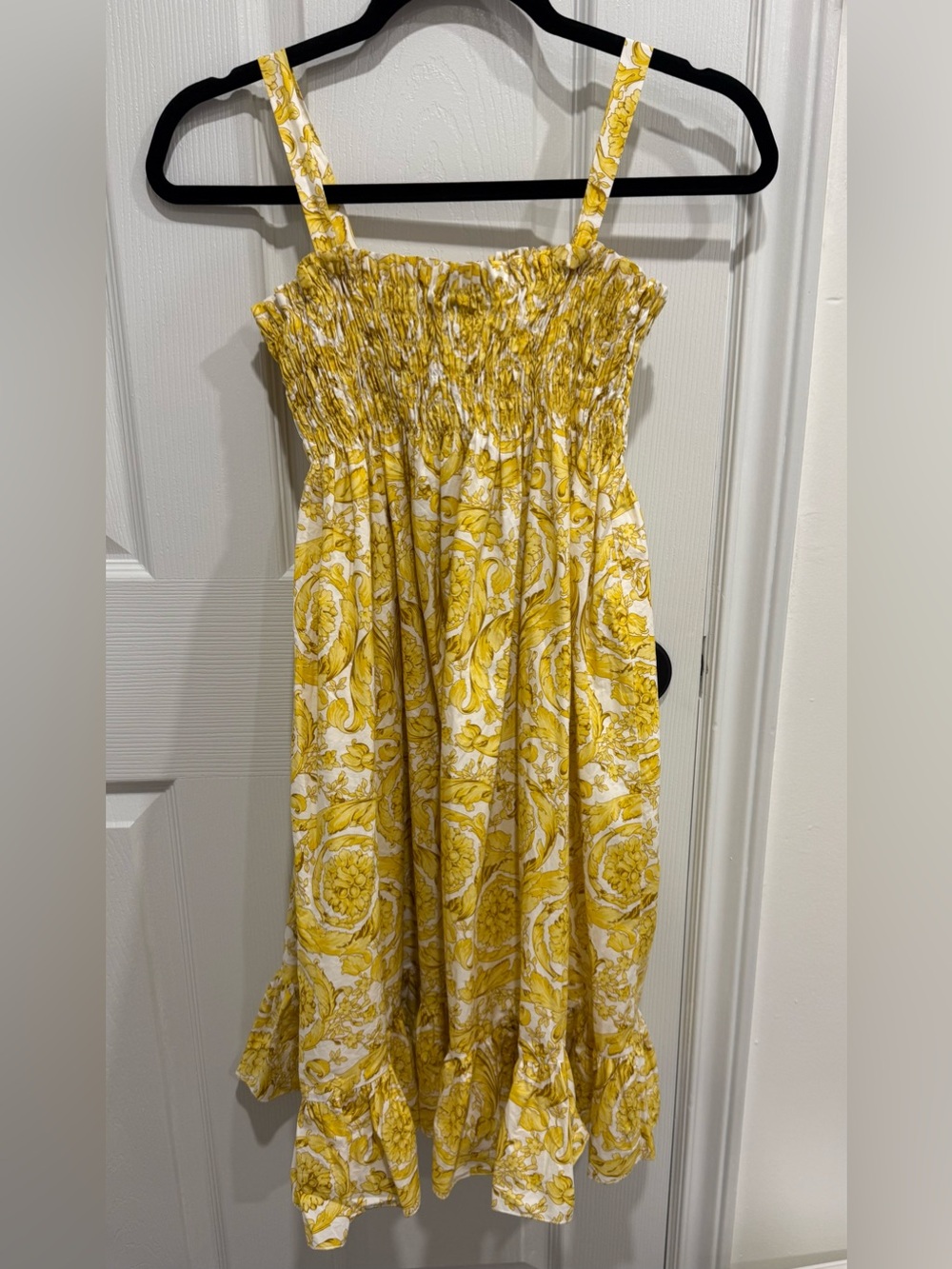 Versace Girls Cream and Yellow Floral Sundress